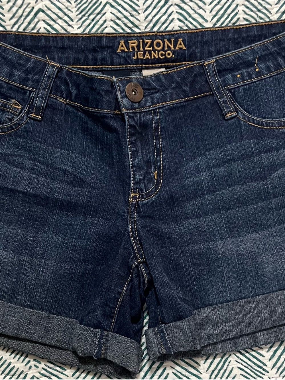 Arizona Jean Company Dark Blue Denim Jean Shorts